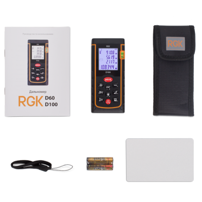 Лазерный дальномер RGK D100, с поверкой
